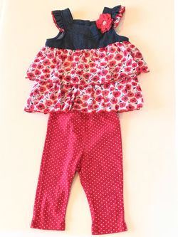 Adorable floral dress set 18 months