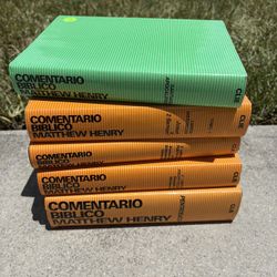 Lot of 5 Matthew Henry Book Comentario Exegetico Devocional a Toda La Biblia