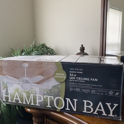 Hampton Bay North Pond 52 in. LED Matte White Ceiling Fan
