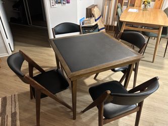 Card Table and Four Chairs - Foldable for Easy Storage
