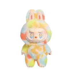 Rainbow Labubu Collectible Figure + Heart Charm Bracelet 