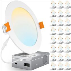 24 Pack 6 Inch LED Recessed Ceiling Lights $60