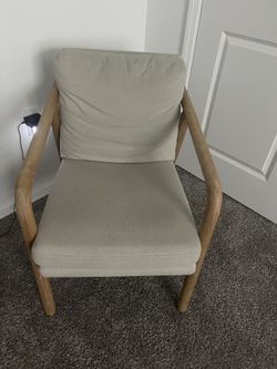 Target Modern Wood Accent Chair – Neutral Fabric