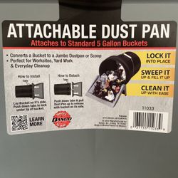Danco 11033X Attachable Dust Pan Clip-On Scoop for 5 Gallon Buckets New
