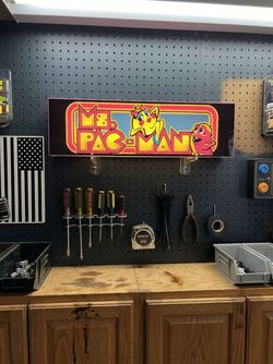 Ms. Pac-Man Arcade Marquee Sign