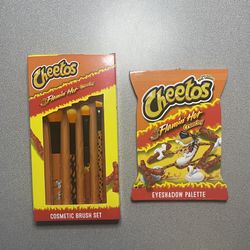 Limited Edition Flamin’ Hot Cheetos Eyeshadow Palette w 4 Pc Brush Set
