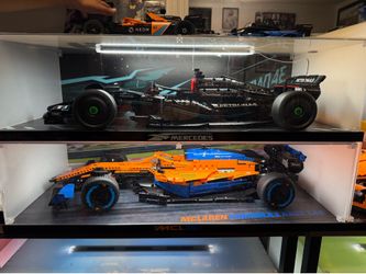 F1 race car Lego with display cases