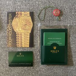 Rolex Watch Box With Card And Papers