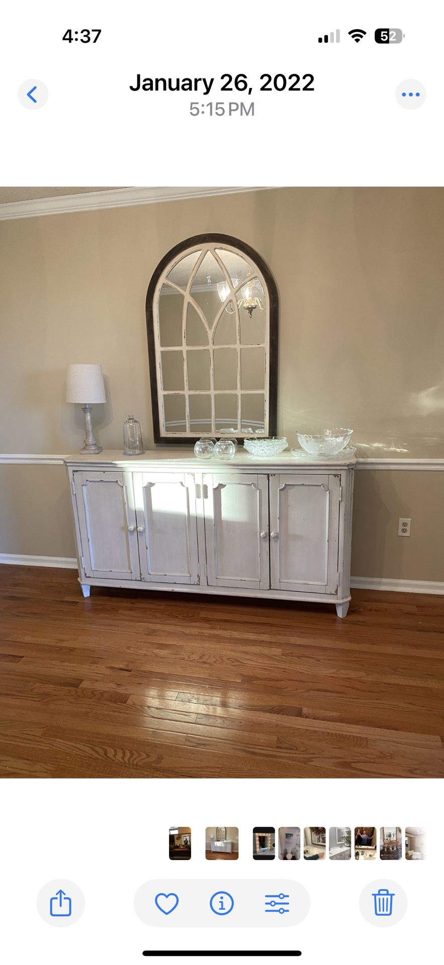 Ashley Furniture Cabinet Farmhouse With Mirror Large 4 Doors Cash Only