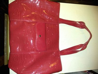 Red leather purse