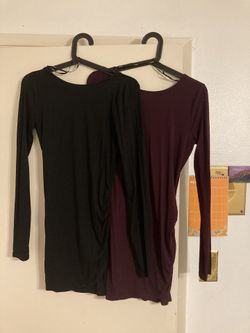 M Two Long Sleeve Mini Ruched Side Dresses