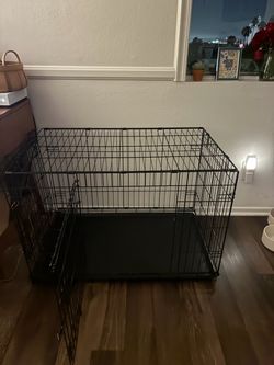 Dog Crate and Bowls