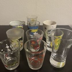 10 Mini Glass Cups / Tasting Glasses Small Sample Dessert Cups