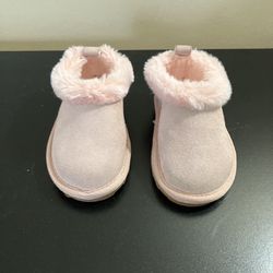 Little Girls BearPaw Suede Fur Boots Size 4c 