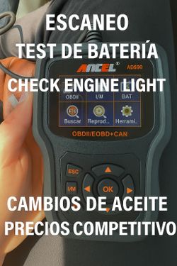 Diagnóstico De Check Engine Light, Test De Baterias Y Cambios De Aceite A Domicilio.
