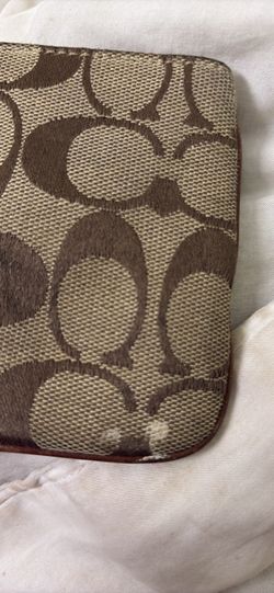 Coach Mini Wristlet Monogram Brown 
