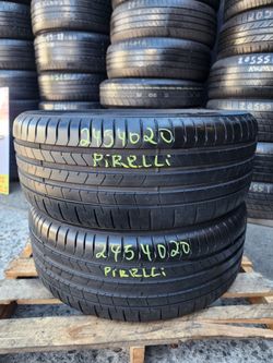 245 40R 20 PIRELLI P ZERO TIRE 2454020 USED TIRES (PAIR) MOUNT BALANCE INCLUDED
