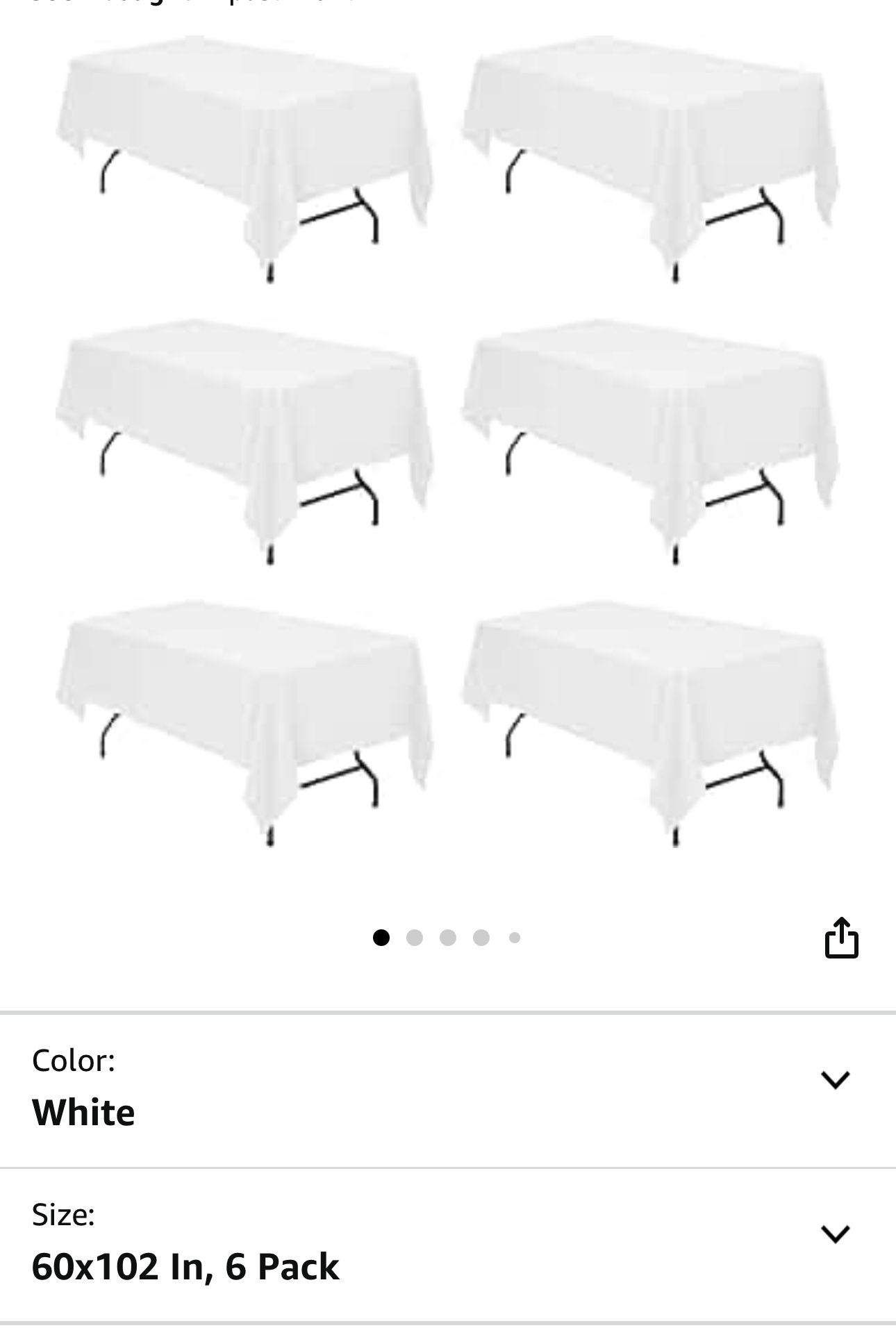 White Cloth Table Covers