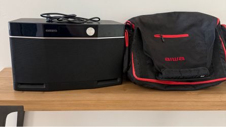 Aiwa Exos 9 Portable Bluetooth Speaker with carrying case