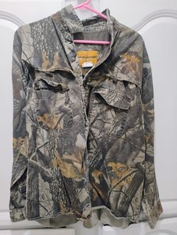  Vintage Whitewater Realtree Hardwoods Camo Button Down Long Sleeve Shirt in Size M i