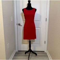 Boston Proper Red Sleeveless Dress