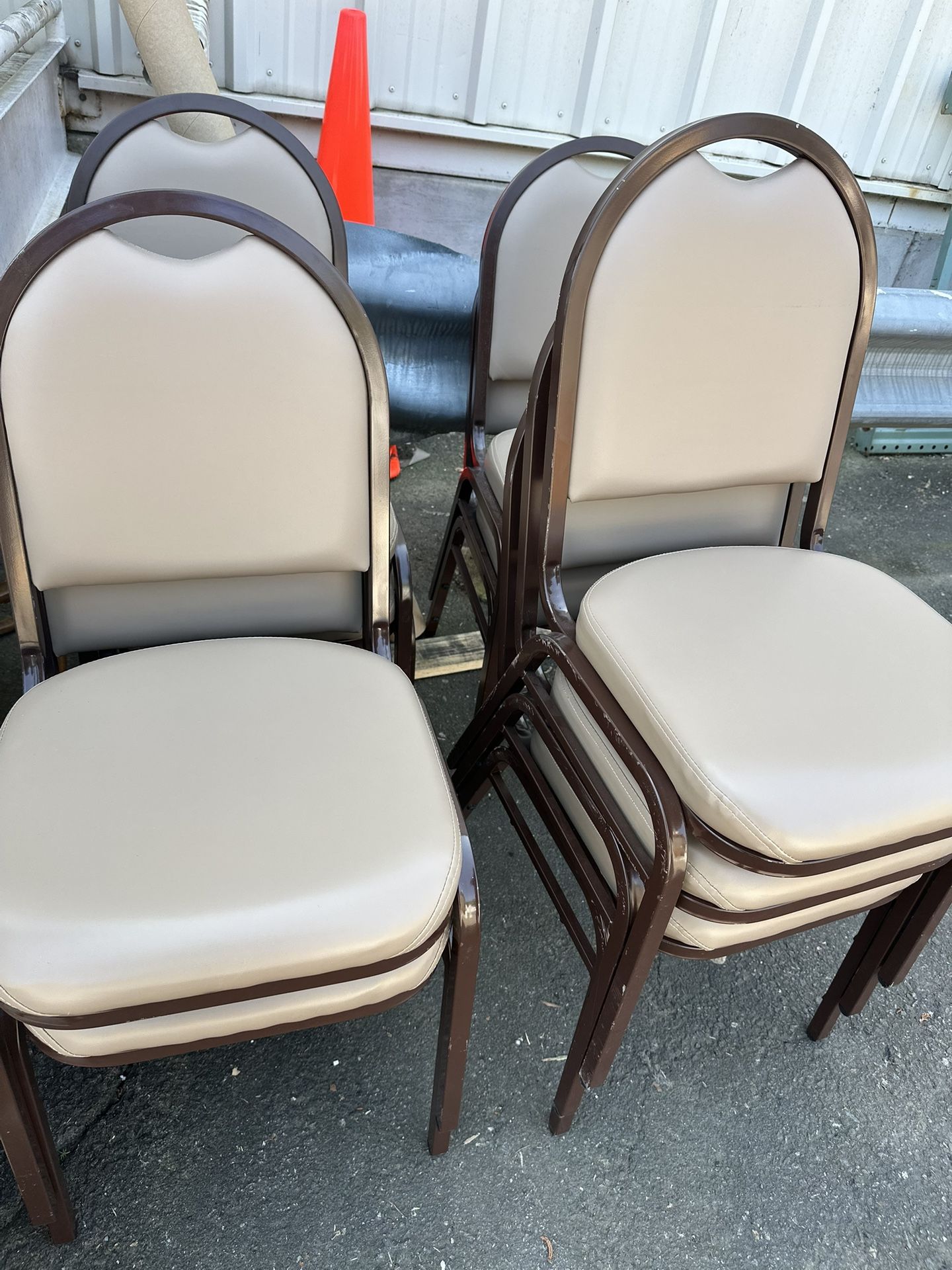 12 Premium Vinyl Upholstered Stack Chair
