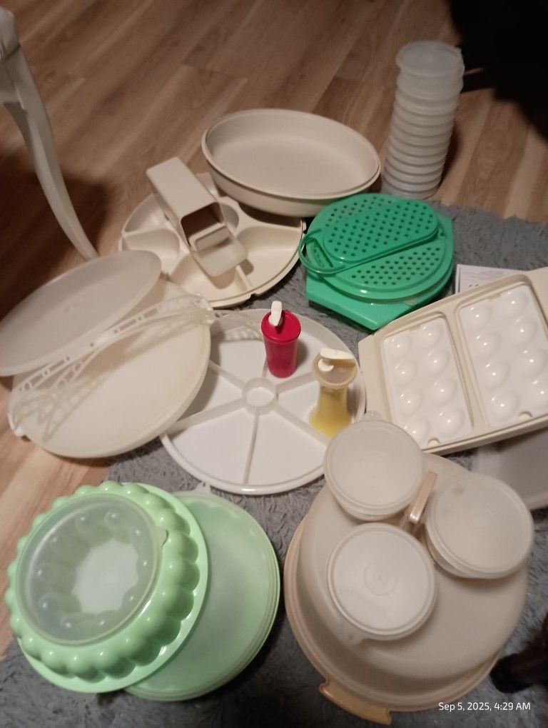 Tupperware! I have several pieces. Vintage.Some pieces have never been used