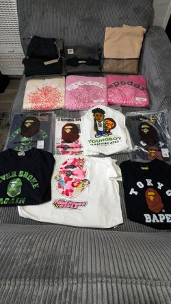 BAPE, Spider, Essentials & NBA YoungBoy Tee Bundle