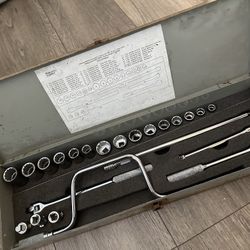 Midland Supply 23 Piece 3/8" Drive Socket Set Standard Made In USA 