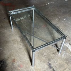 Glass coffee table