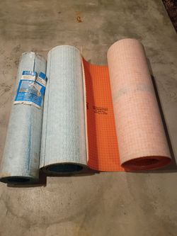 Waterproof membrane available now, schluter system,orange have 50 feet long,and blue have 16 and 22 feet long
