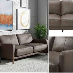 78in Genuine Leather Sofa 