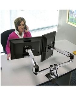 LX Dual Side By Side Arm For Double Monitor