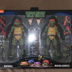 Neca Teenage Mutant Ninja Turtles Movie Raphael And Michaelangelo 