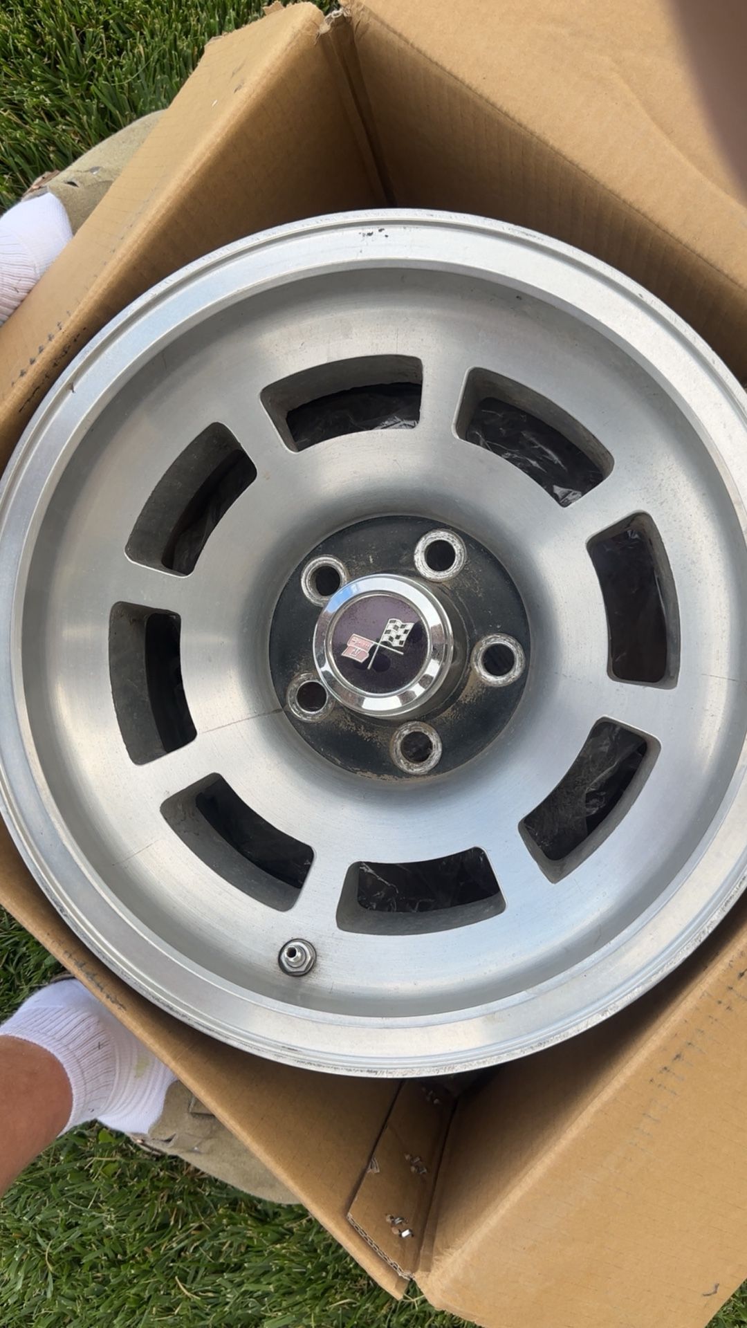 Corvette Rims, 15x8 Inches.