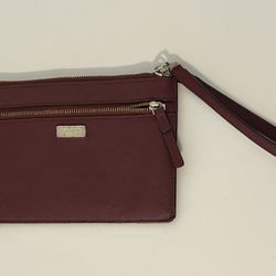 Kate Spade Maroon Saffiano Leather Wristlet – Retails $98