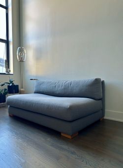 CB2 Piazza Light Gray 2 Seater Sofa