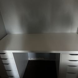 White Ikea alex desk 