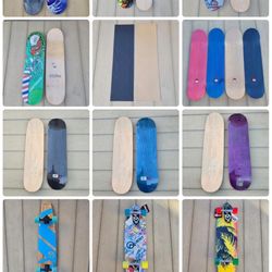 Skateboard Decks Different Size And Prices
