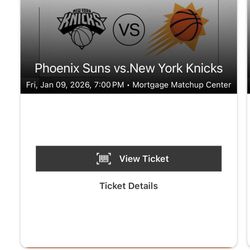 Suns knicks Tickets 1/9