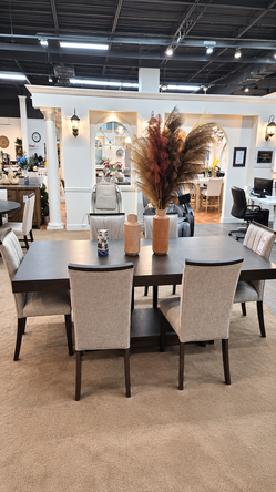 Dining Set Table With 6 Chairs - Extendable Table