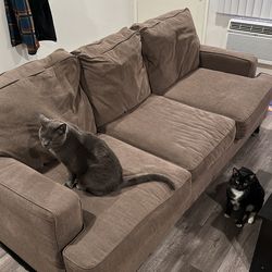 3 seater brown couch $200 obo