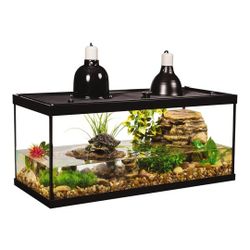 Tetra Aquatic Turtle Deluxe Kit 20 Gallons, Aquarium With Filter And Heating Lamps, 30x12x12 in.