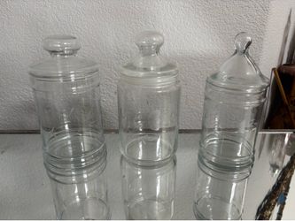 VINTAGE PRINCESS HOUSE HERITAGE CRYSTAL CANISTERS