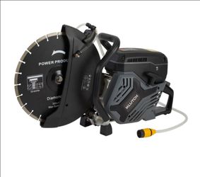 Klutch Gas-Powered Concrete Cut Saw, 4.7 HP, 14in. Blade Dia., 5in. Cutting Depth