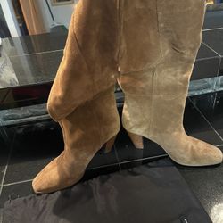 Brown express knee High slouch Boots