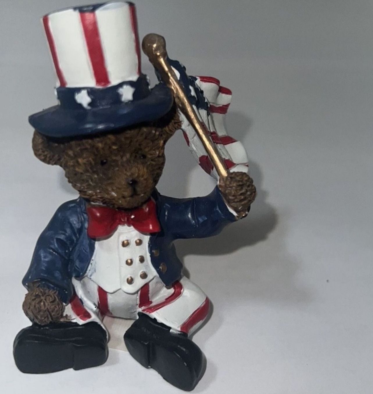 Decorative American Flag Statue Bear Home Decor Gift July 4th Independence Day collectibles
