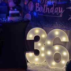 3FT Marquee Light Up Numbers 36 