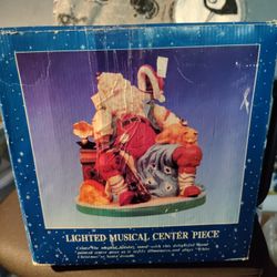 Vintage Sleeping Light Up Santa Music Piece