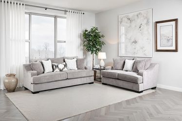 Brand New Gray Oversized Sofa And Love Seat 